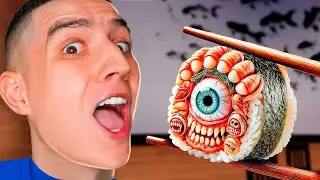 I TRIED SCARY SUSHI! SUPER SCARY HORROR GAME IN ROBLOX!