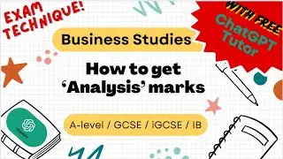 CIE Business Studies Exam Technique - Analysis