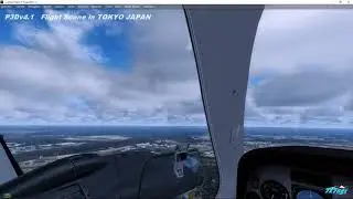 P3Dv4.1 Flight scene in TOKYO JAPAN