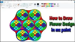 How To Draw Flower Design in ms paint # how to make flower design in ms paint