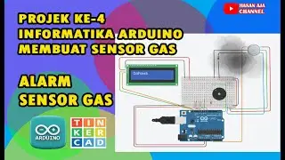 Membuat Alarm Sensor Gas Arduino Simulasi Tinkercad