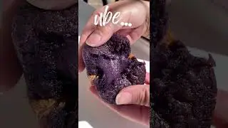 Beard Papa's Ube and Chocolate lava cake