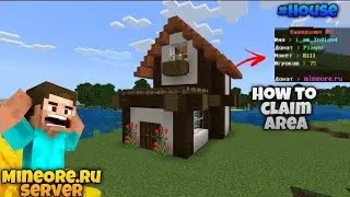 Mine Ore.Ru server #5 || How to Claim Area(house) and How to teleport || MINECRAFT