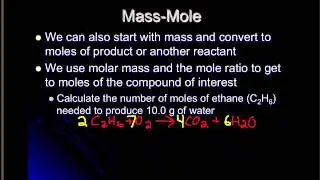 Gram to Mole, Mole to Gram Stoichiometry