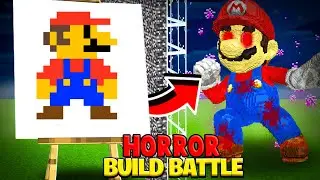 NOOB vs PRO: DRAWING BUILD COMPETITION in Minecraft