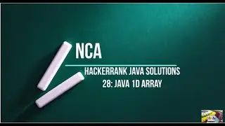 28:Java 1D Array || Hackerrank java solutions