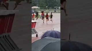 Championship U 16 girls 100m Final.Dasia Reed 11.96 speed capital  Sarah L 12.38 Sydney H 12.45 2023