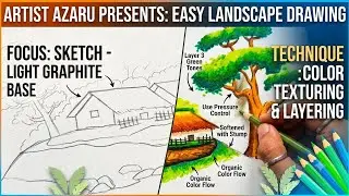 HOW TO DRAW A BEAUTIFUL VILLAGE  IN JUST 10 MINUTES: STEP-BY-STEP TUTORIAL
