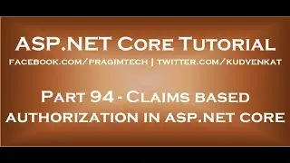 Claims based authorization in asp net core