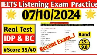 IELTS Listening Practice Test 07.10.2024 With Answers | IELTS Listening Practice Test 2024 | IELTS