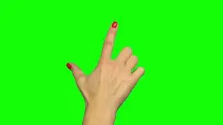 Touchscreen Gestures Hand on Green Screen