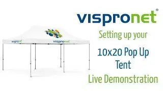 10x20 Pop Up Tent: How To Setup - [Vispronet]