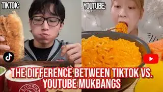 the DIFFERENCE between tiktok vs. youtube mukbangs