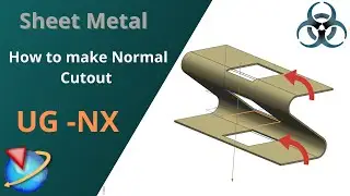 Siemens Unigraphics NX-Sheet Metal || Normal Cutout || How to cut sheet metal