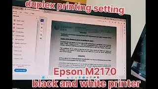 Epson M2170 Printer Duplex printing settings