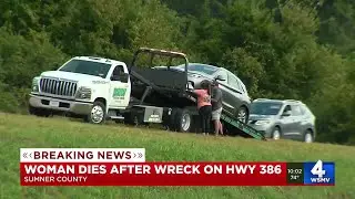 Woman dies after wreck on Highway 386 in Sumner County