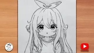 How to Draw Anime girl | Easy Anime drawing step by step | Beginners drawing