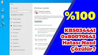 %100 KB5034441 Güncellemesi sırasında 0x80070643 hatasının en basit çözümü