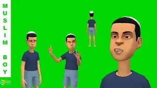 Muslim Boy Green Screen | Islamic Boy Green Screen | Green BackGround Screen (No Copyright)