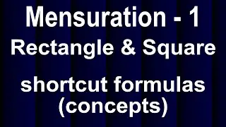 SSC CGL Mensuration, Area, Perimeter Part 1 for BANK PO,CAT,CDS,MAT,XAT,SNAP
