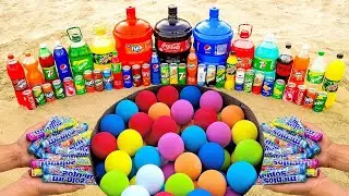 EXPERIMENT: Big Toothpaste Eruption from Fanta, Pepsi, Giant Coca-Cola and Mentos