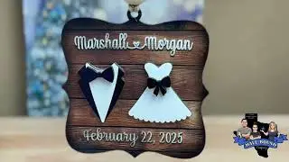 SUBLIMATION 3D WEDDING ORNAMENT BY HALE BOUND