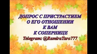 ДОПРОС С ПРИСТРАСТИЕМ О ЕГО ОТНОШЕНИИ К ВАМ И К СОПЕРНИЦЕ))