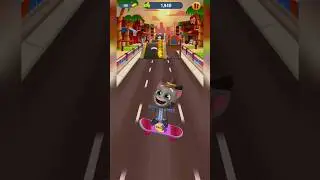 Talking Tom Gold Run 🤠 Cowboy Tom Skateboarding #shorts #talkingtom