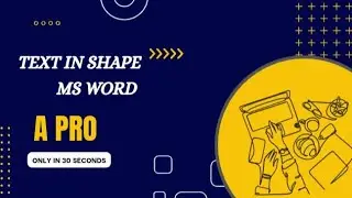 How to add Text in shape in MS Word 2013 