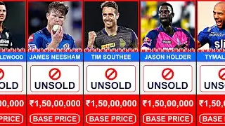 Unsold Players Full List IPL Auction 2024