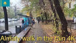🌧️Almaty, walk in the rain ASMR🌧️☔🚶🏻‍♂️
