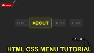 html css menu tutorial | html css tutorial 