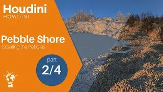HOUDINI - Create a Pebbles Shore  - Part 2/4   Pebbles