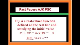 If y is a real-valued function defined on the real line and satisfying the IVP y^'+xy=x,y(0)=-1