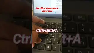Msoffice changed the lower case to the upper case shortcut # 