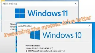 Exchanging the system drive letter of Windows 10 and Windows 11