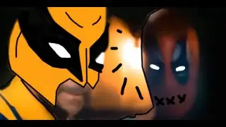 Wolverine and Deadpool please hush your cell phones...or else!! Leaked footage.