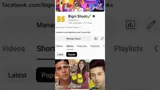 YouTube Popular Channel @BigniShoot