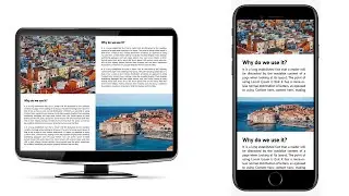 How to Create Responsive Split Screen Text and Image Columns | Image & Text Side By Side HTML CSS