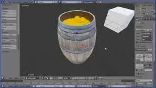 Blender Tutorial Making a Wooden Barrel Part 5 Making a Barrel Look Like it is Filled with Coins