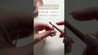 Crochet Moss Stitch. Just Repeat Row 2! #crochetshorts #crochetstitch #crocheting