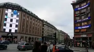 Stockholm - LED advertisement with holes for windows