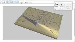Spring Equinox/Tequfah 2023 - Horizontal Sundial - 3D View Template | Shadows Pro software