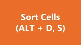 Excel Shortcuts - Sort Cells