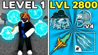 Noob To MAX As LIGHTNING Man With ALL Lightning POWERS [Part 1].. (Blox Fruits)