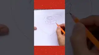 🖍 Dibujá una ROSA dentro de un CORAZÓN 🌹😍