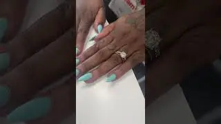 Beautiful Neon Blue Nails , #nails, #naildesigns, #nailpolish, #shorts