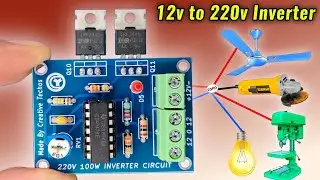 Simple 12v to 220v mini inverter using 4047 IC