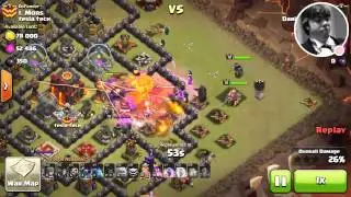 Clash of clans. Tactic to gain a higher damage percentage in war.
