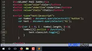 DOM Javascript Memanipulasi Element Dengan ClassList toggle